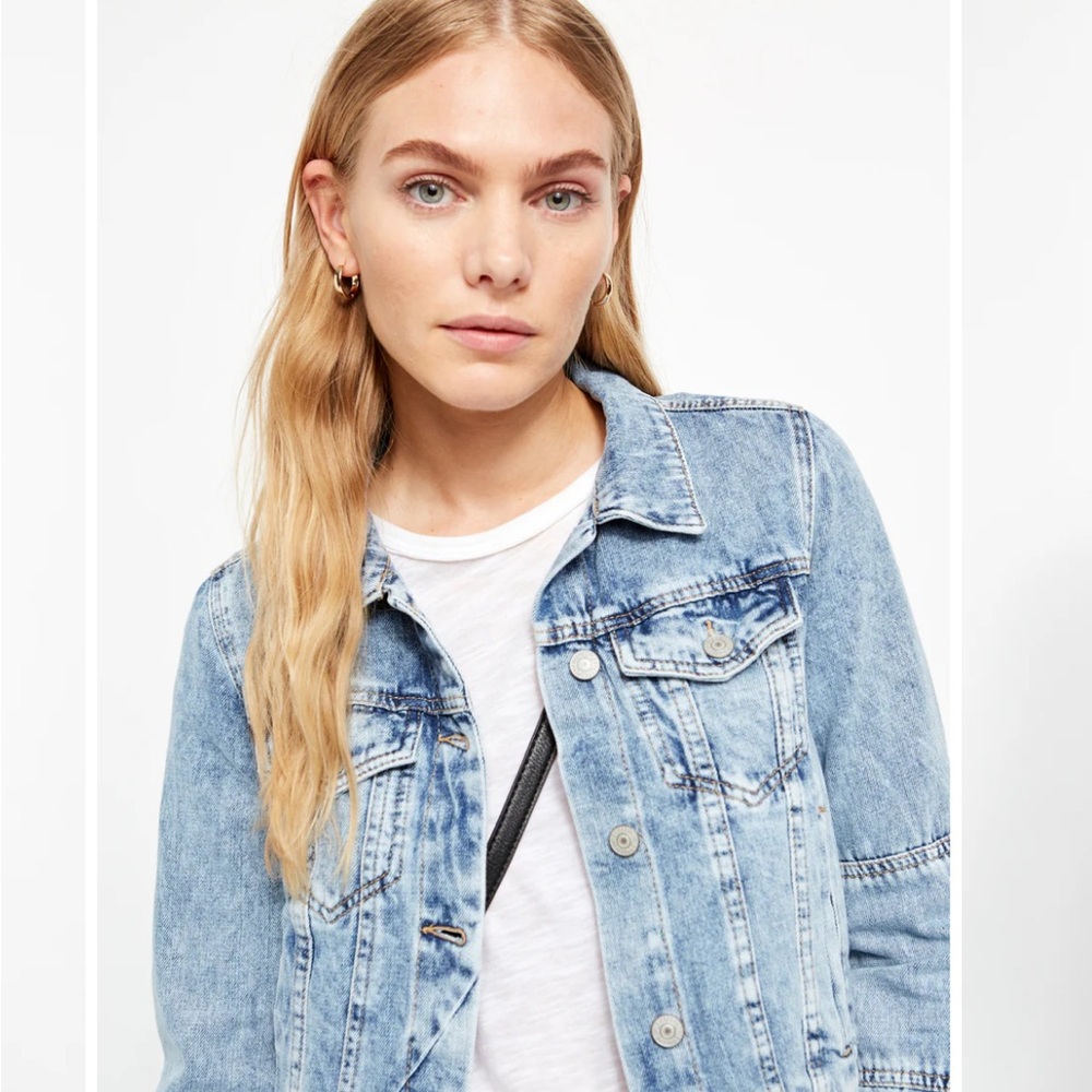 WOMEN’S RUMORS FREE PEOPLE DENIM JACKET COASTAL COWGIRL FESTIVAL BOHO EUC